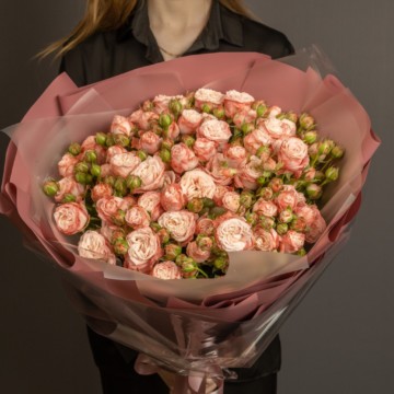 15 Кустовых роз "Мадам Бомбастик"