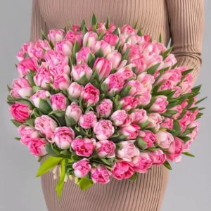 101 Розовый Пионовидный Тюльпан